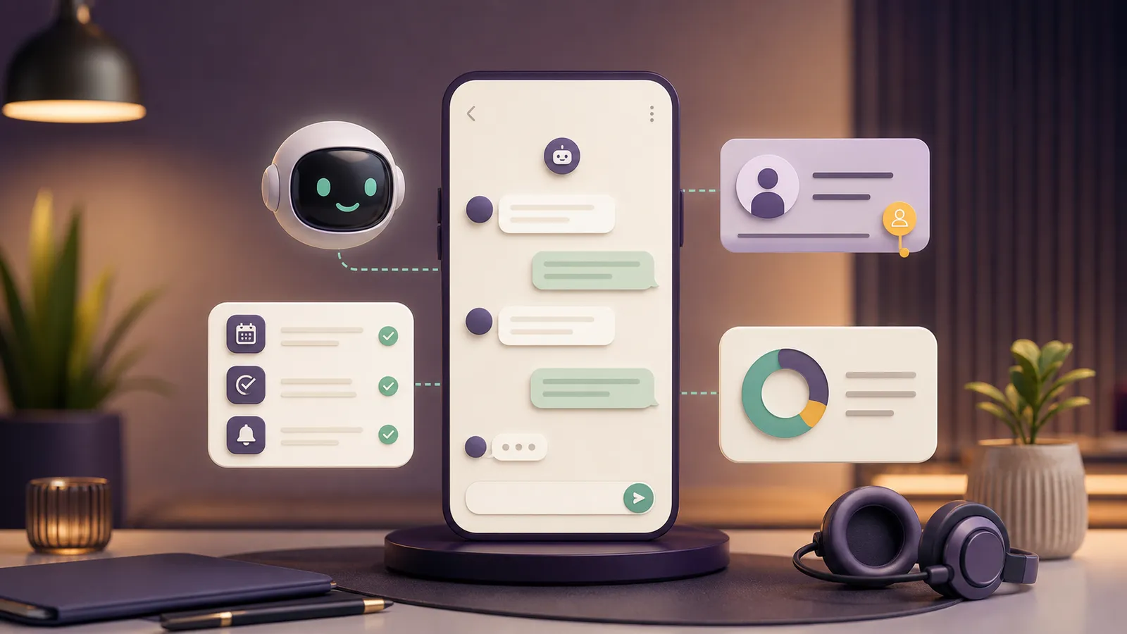 Chatbot de atención con mensajes, derivación humana y métricas de respuesta.