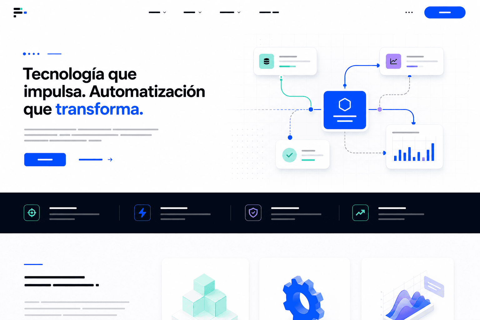 Concepto de web para una consultora tecnológica