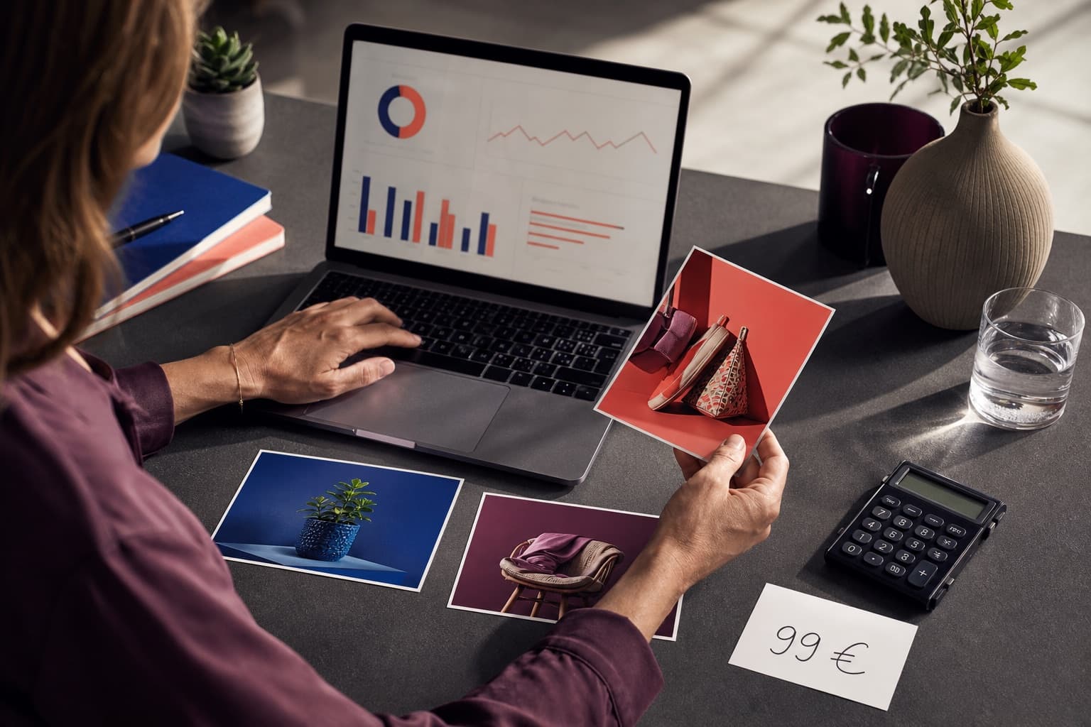 Especialista preparando una campaña digital con un presupuesto de 99 euros