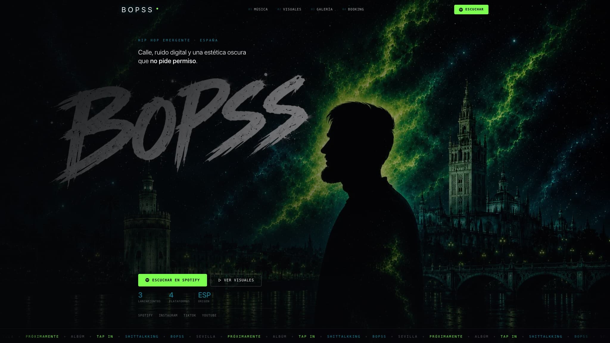 Captura de la web de BOPSS