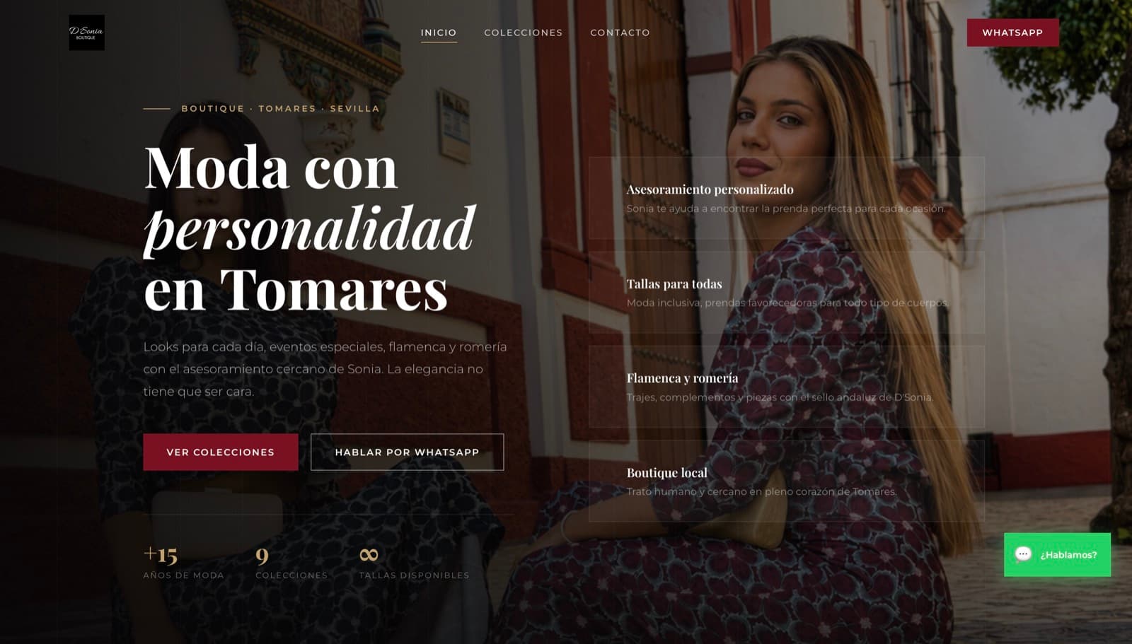 Captura de la web de D Sonia Boutique